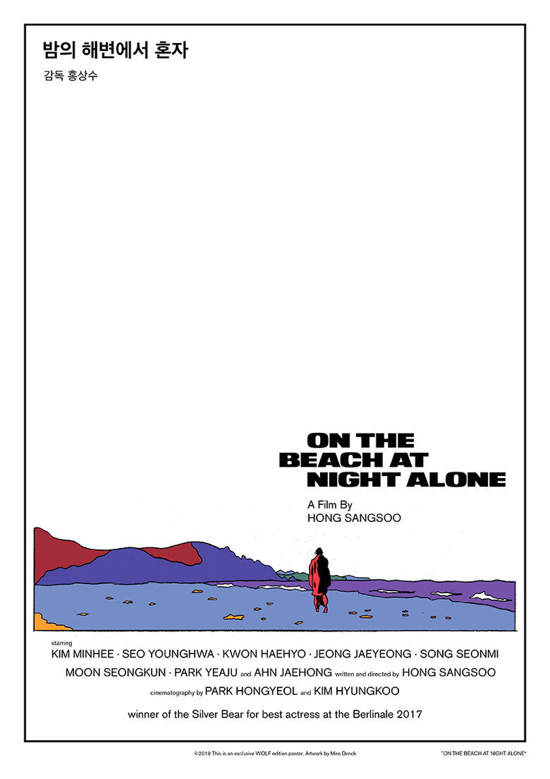 On the Beach at Night Alone poster
