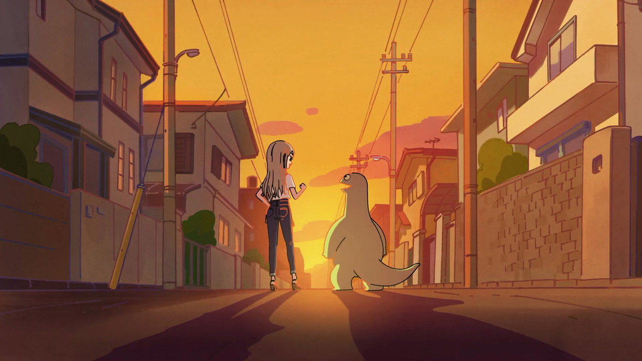 Gal & Dino backdrop